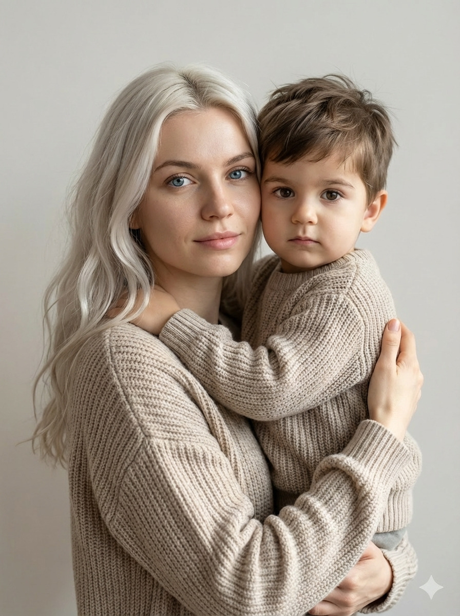 Семейный портрет в уютных свитерах