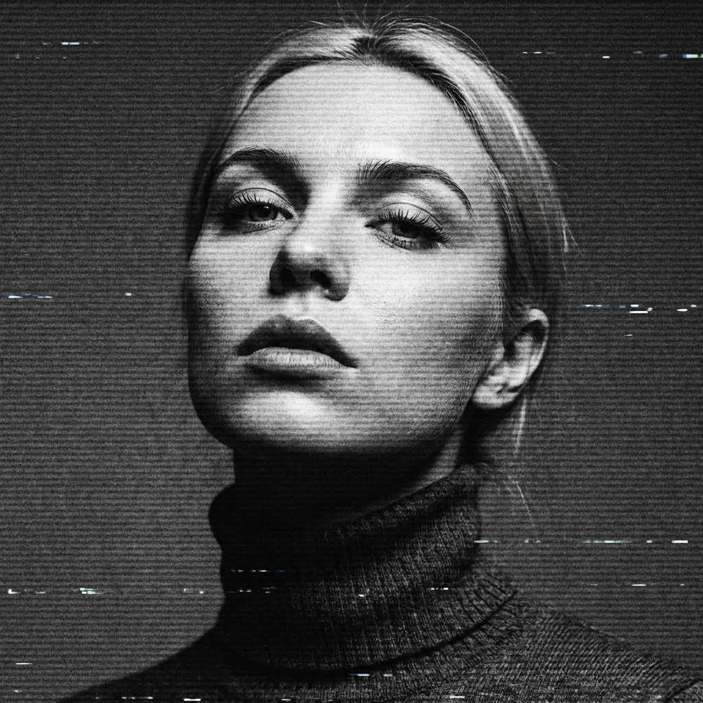 Винтажный портрет в стиле VHS