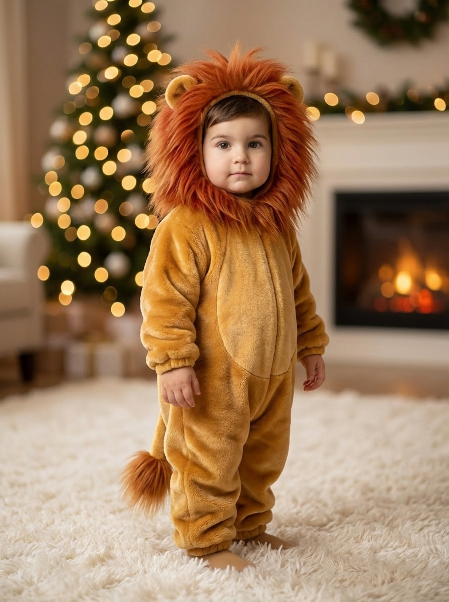 Малыш в костюме львенка