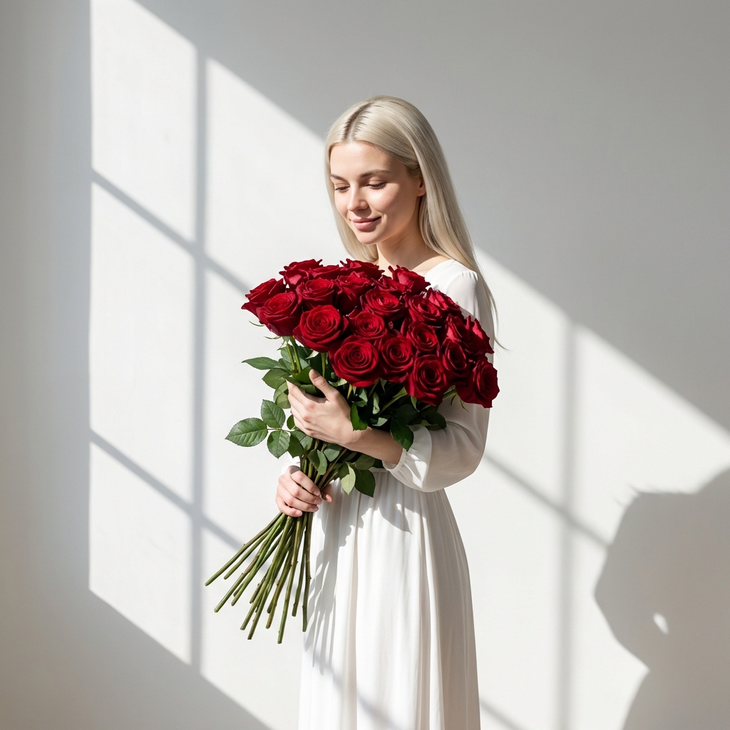 Алые в свете окна