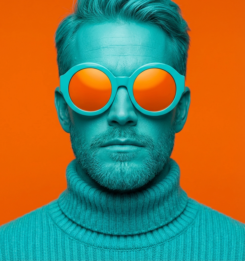 Бирюзовый сюрреализм в стиле поп-арт
