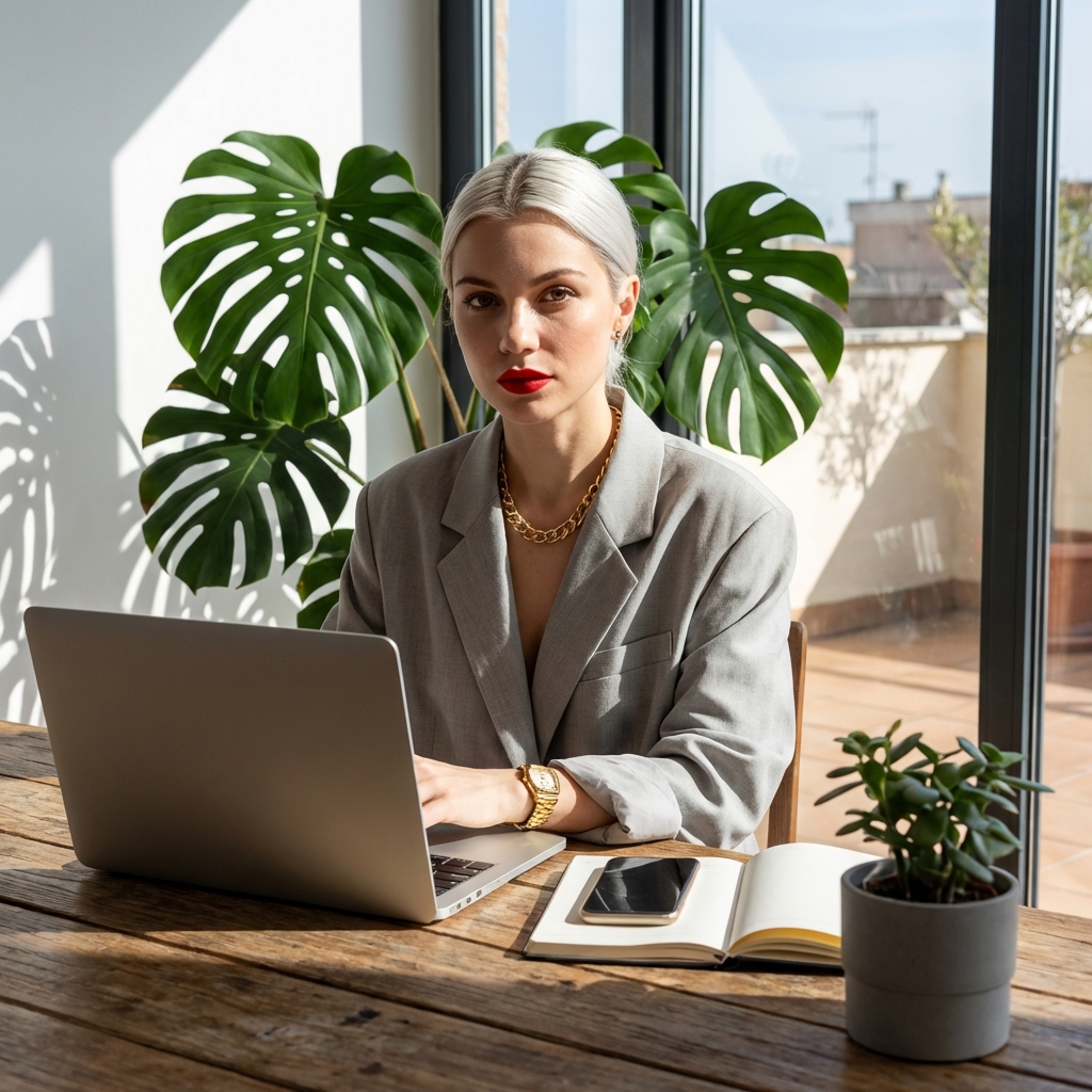 Бизнес-леди в светлом офисе